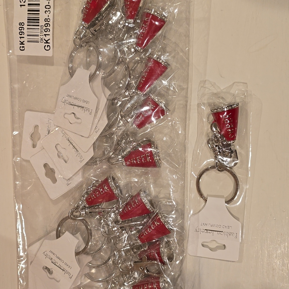 BULK Red Cheer Keychain 12 - Picture 2 of 4